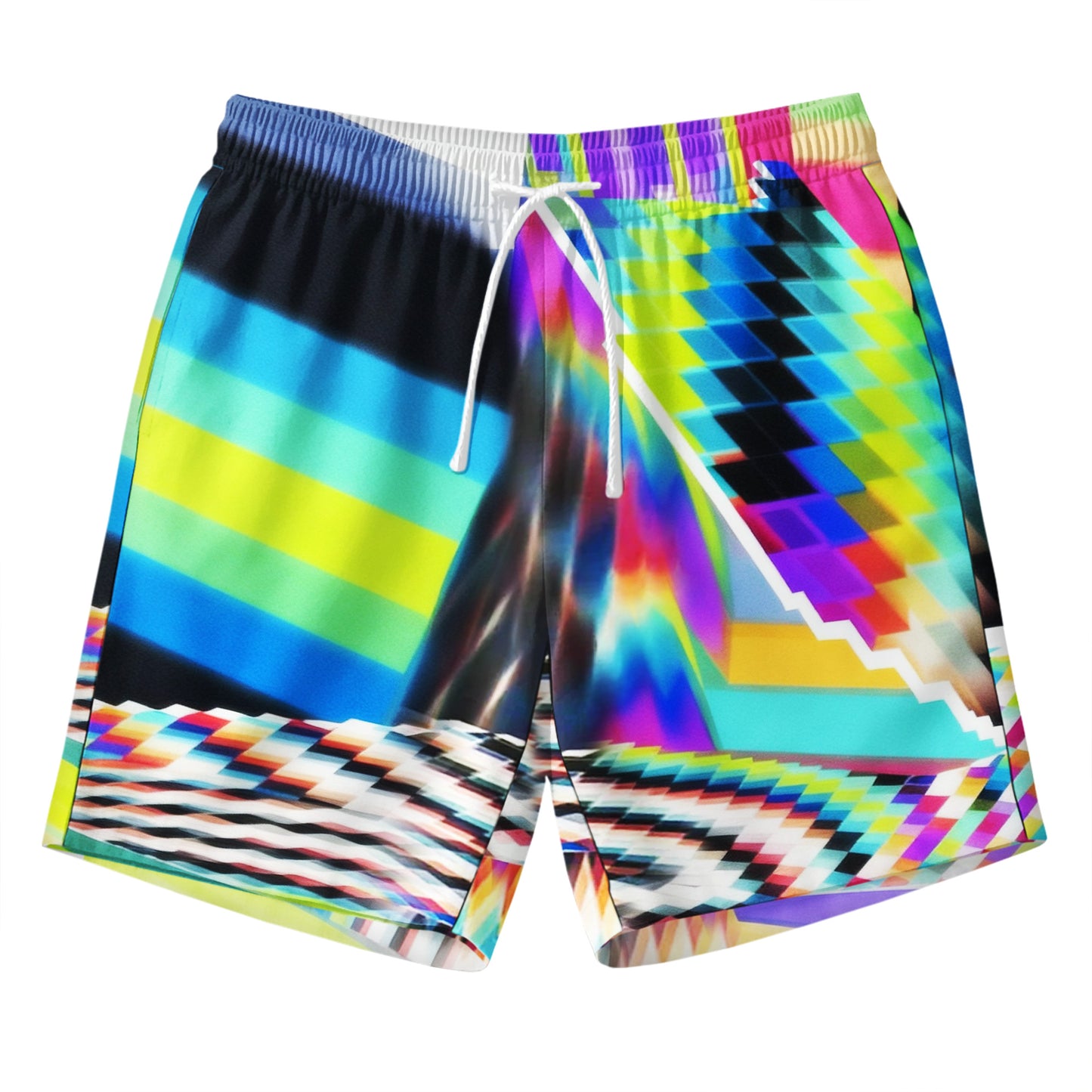 Psychedelic Rainbow Hawaiian Shirt & Shorts Set