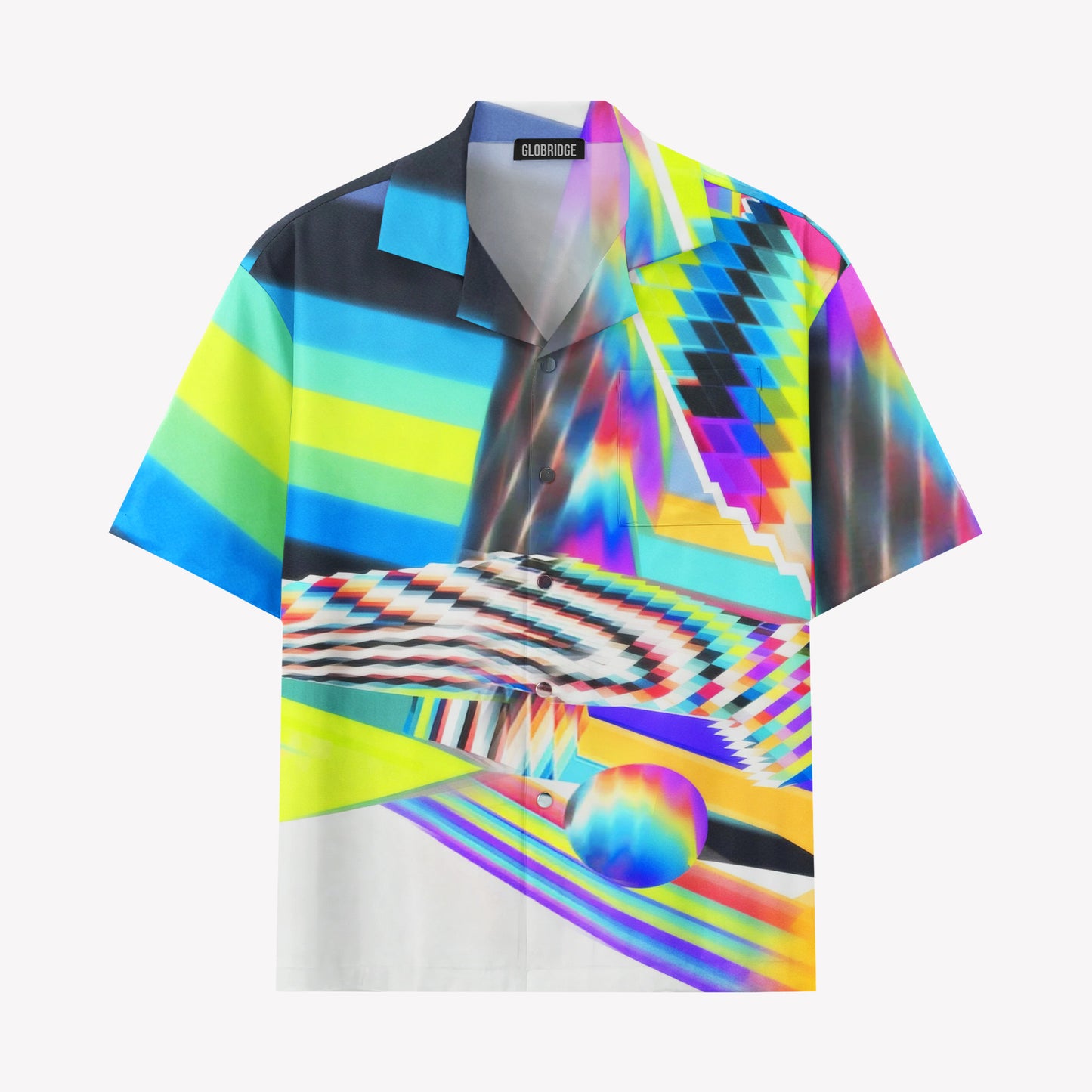 Psychedelic Rainbow Hawaiian Shirt & Shorts Set
