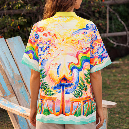 Psychedelic Rainbow Statement Shirt