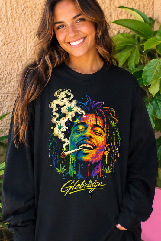Psychedelic Rasta Smoker Long Sleeve Shirt