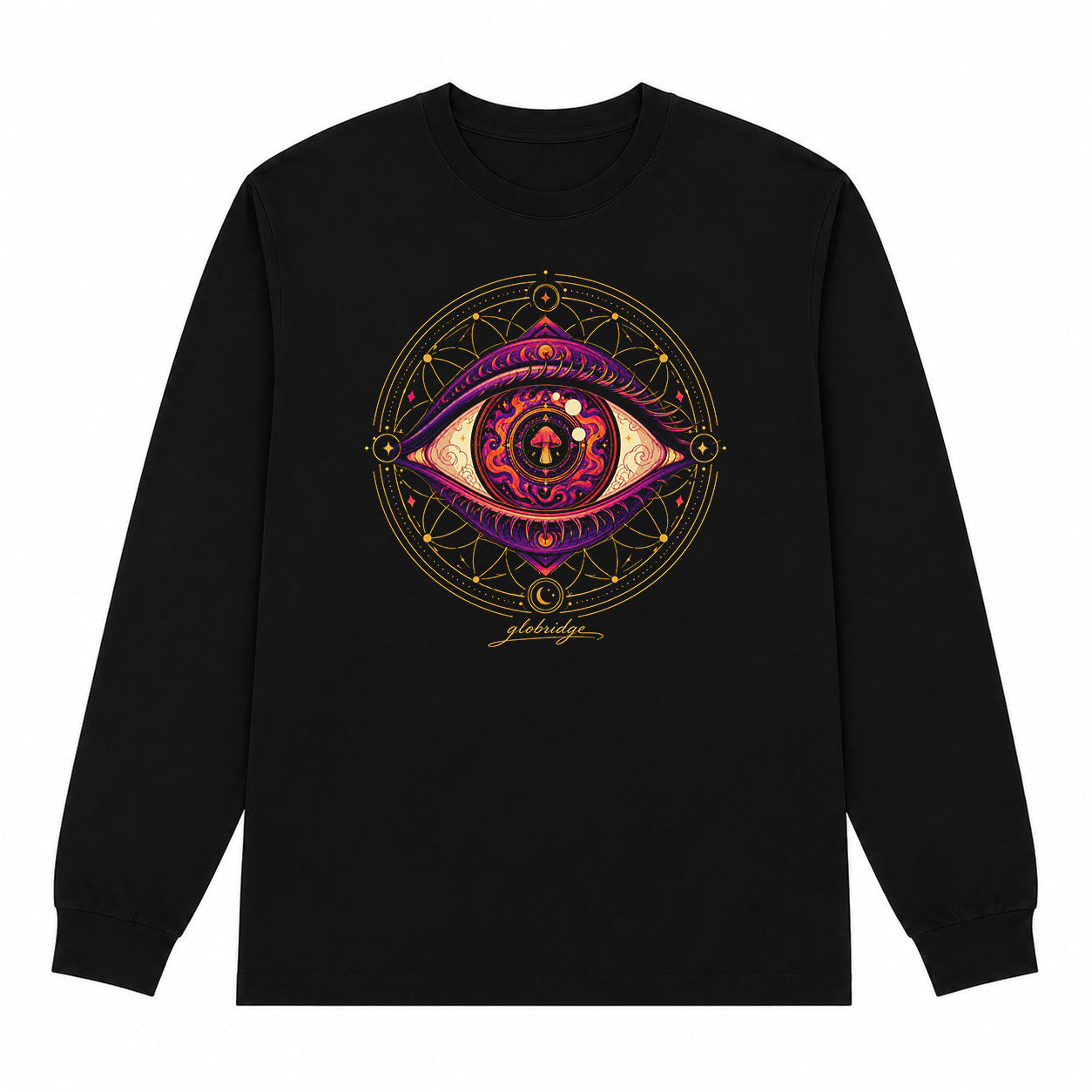 Psychedelic Third Eye Mushroom Long Sleeve Shirt