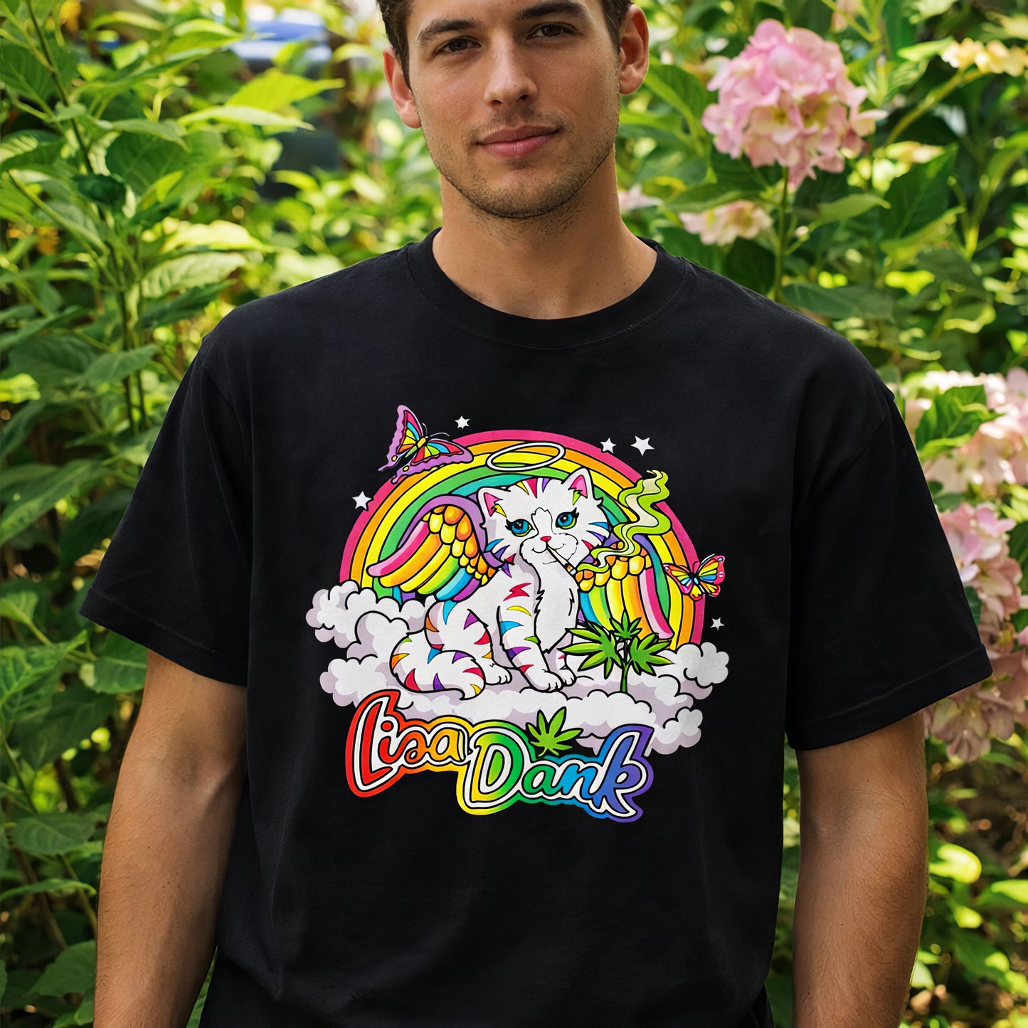 Rainbow Stoner Cat Tee