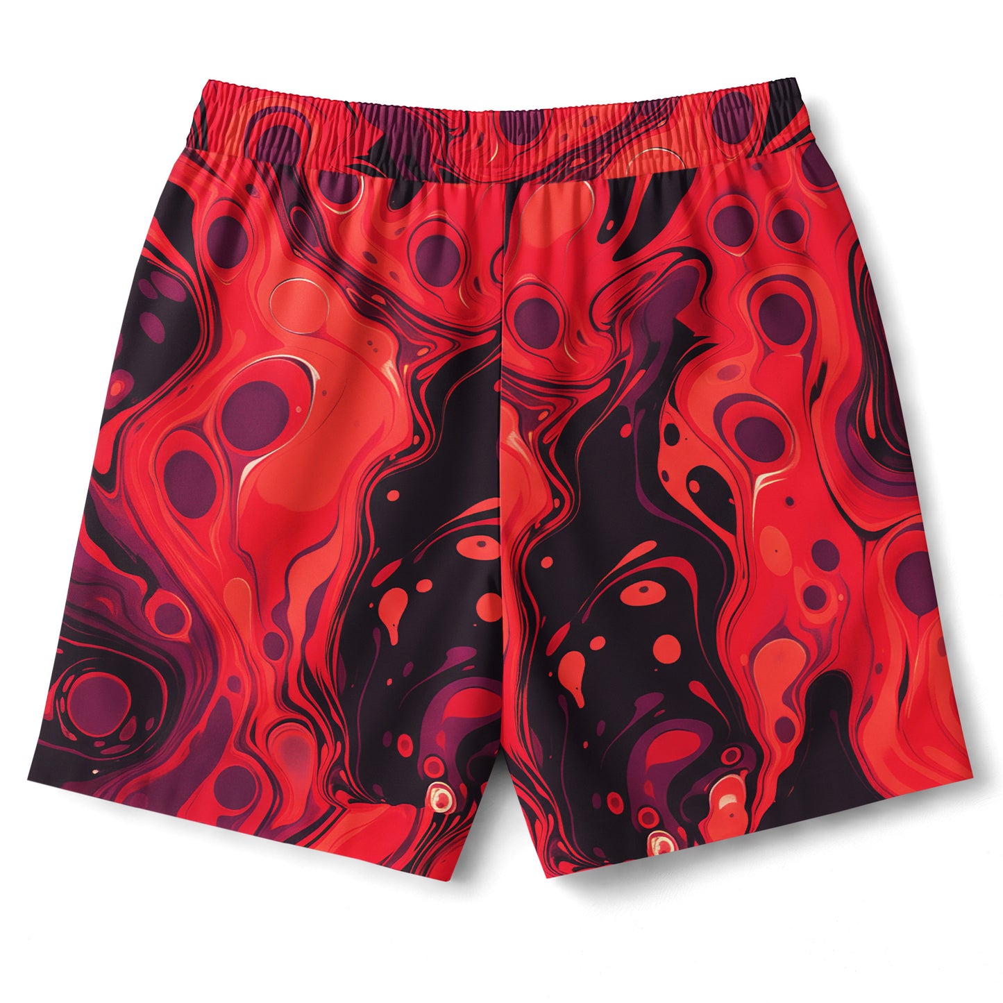 Red Abstract Marble Shirts & Shorts Set