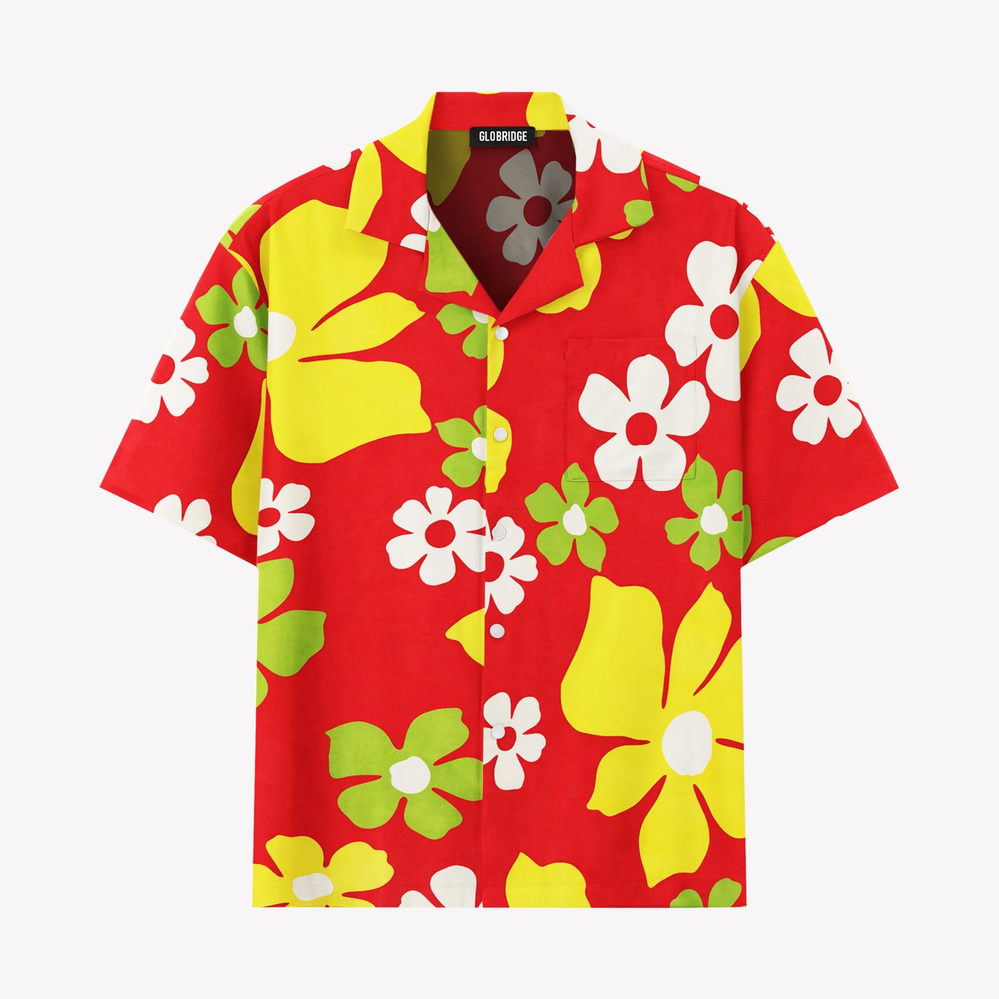 Red Tropical Hibiscus Hawaiian Shirt