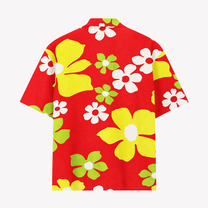 Red Tropical Hibiscus Hawaiian Shirt