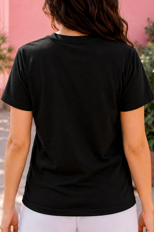 Red White And Baked Patriotic Black Tee