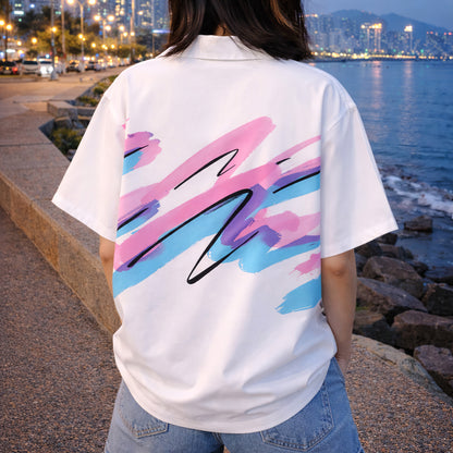Retro 80s Memphis Brush Hawaiian Shirt