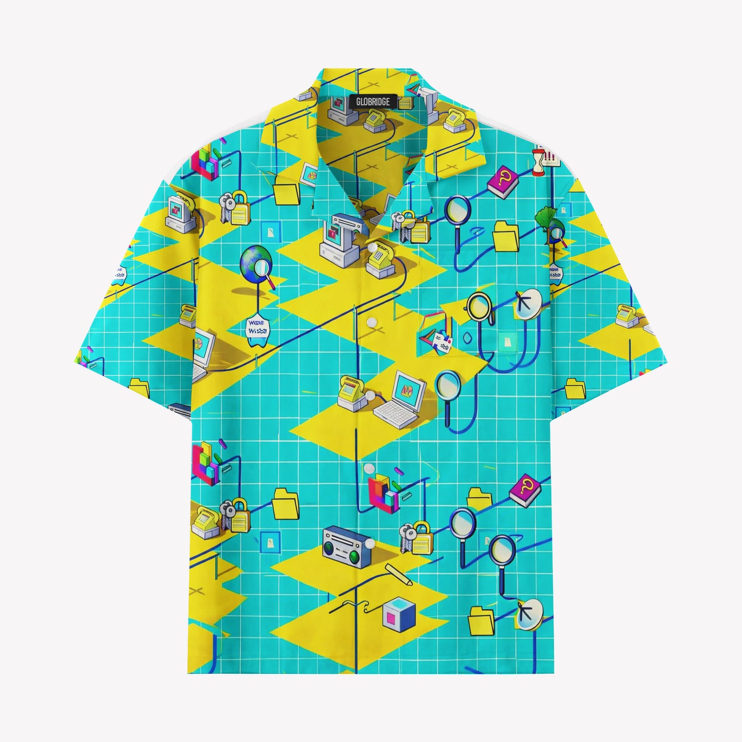 Retro 90s Internet Explorer Hawaiian Shirt