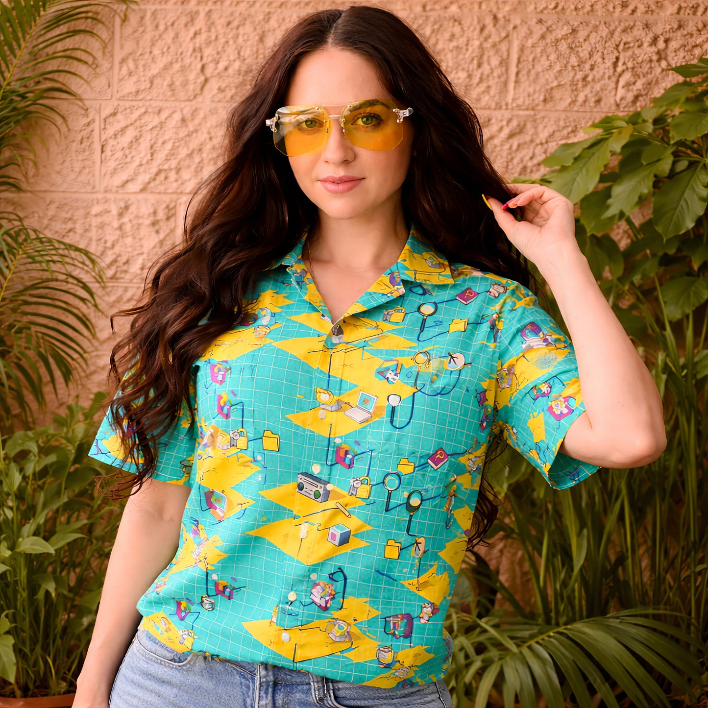 Retro 90s Internet Explorer Hawaiian Shirt