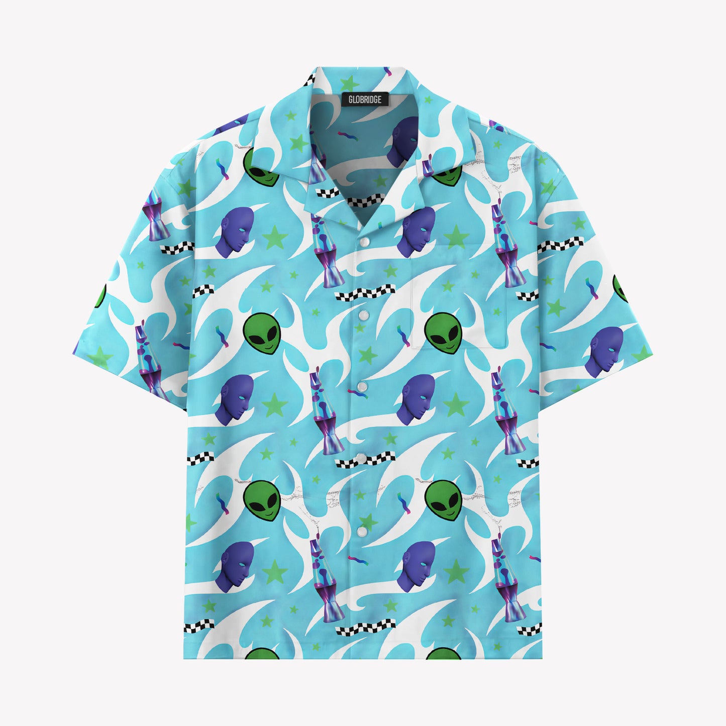 Retro Alien Vaporwave Hawaiian Shirt
