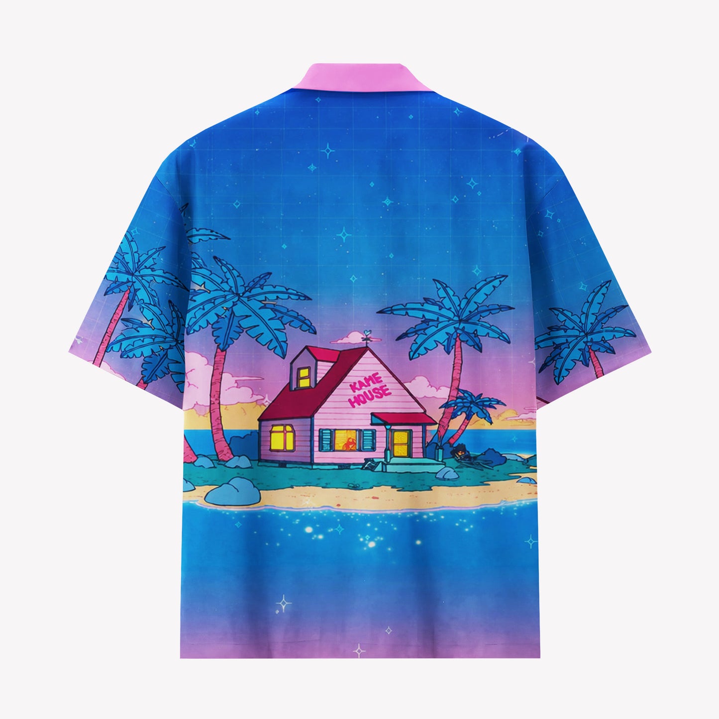 Retro Anime Island Sunset Hawaiian Shirt