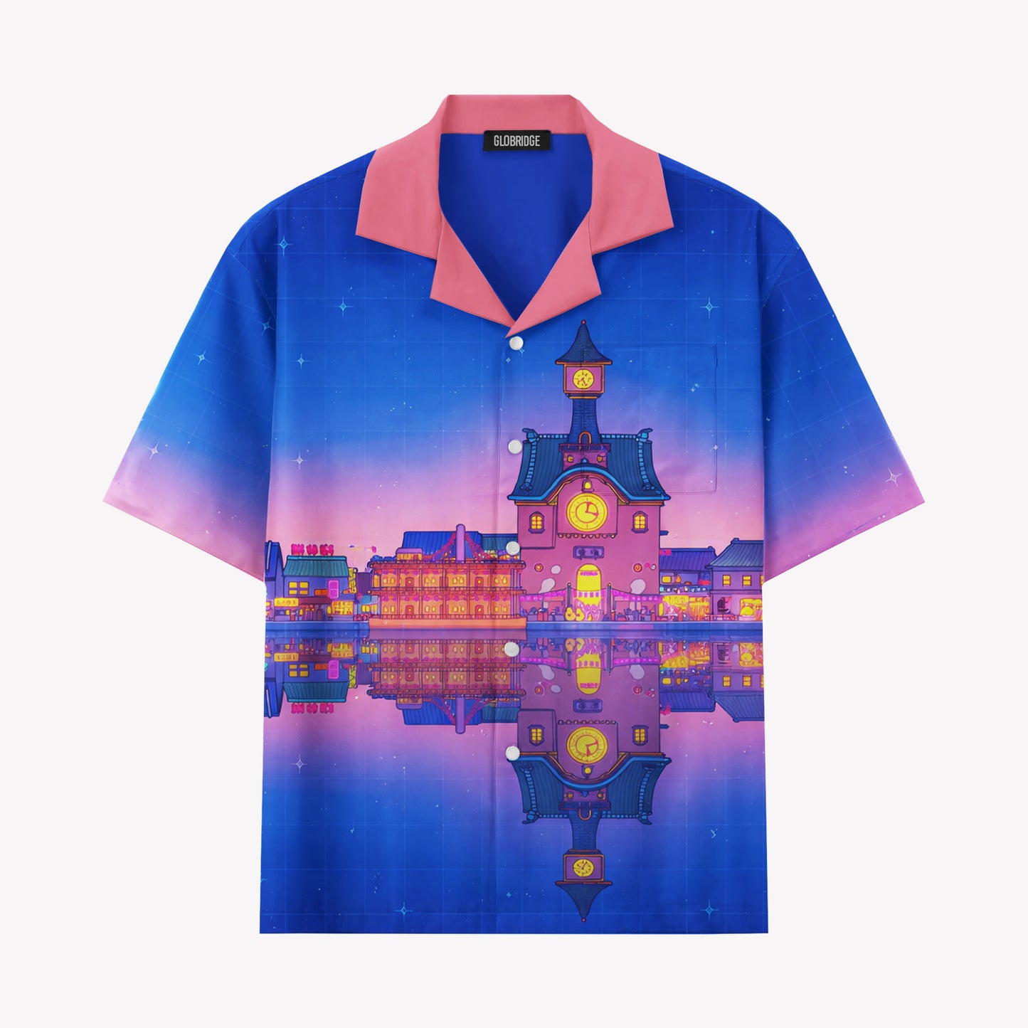 Retro Anime Twilight Town Hawaiian Shirt