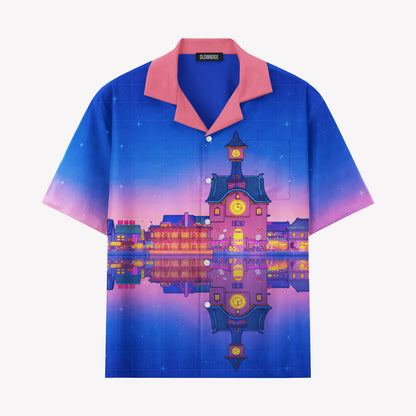 Retro Anime Twilight Town Hawaiian Shirt