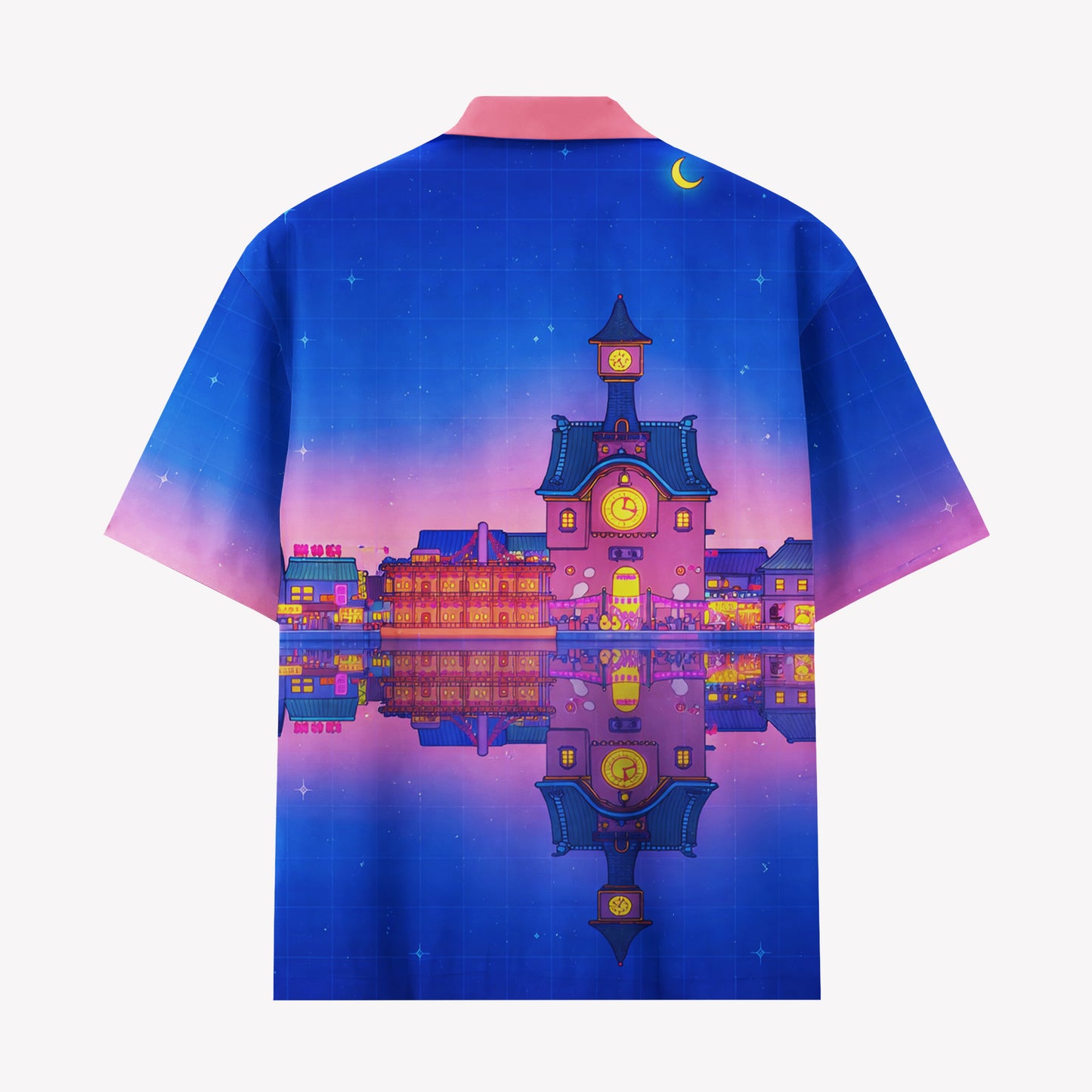 Retro Anime Twilight Town Hawaiian Shirt