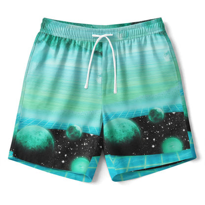 Retro Space Summer Shirts & Shorts Set