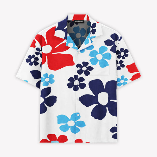 Retro Summer Floral Hawaiian Shirt