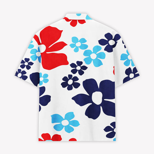 Retro Summer Floral Hawaiian Shirt