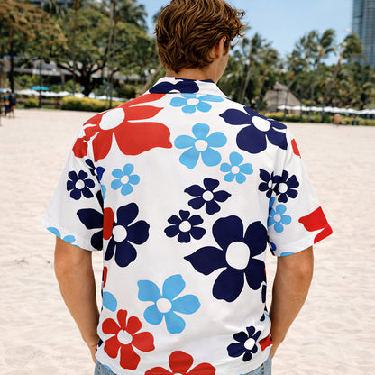 Retro Summer Floral Hawaiian Shirt