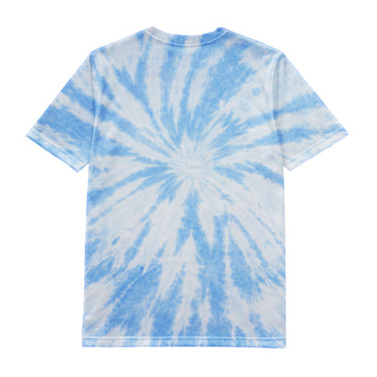 Retro Sunset Sports Car Blue Tie Dye T-Shirt