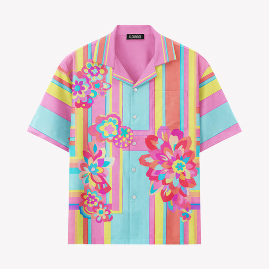 Retro Tropical Floral Hawaiian Shirt & Shorts Set