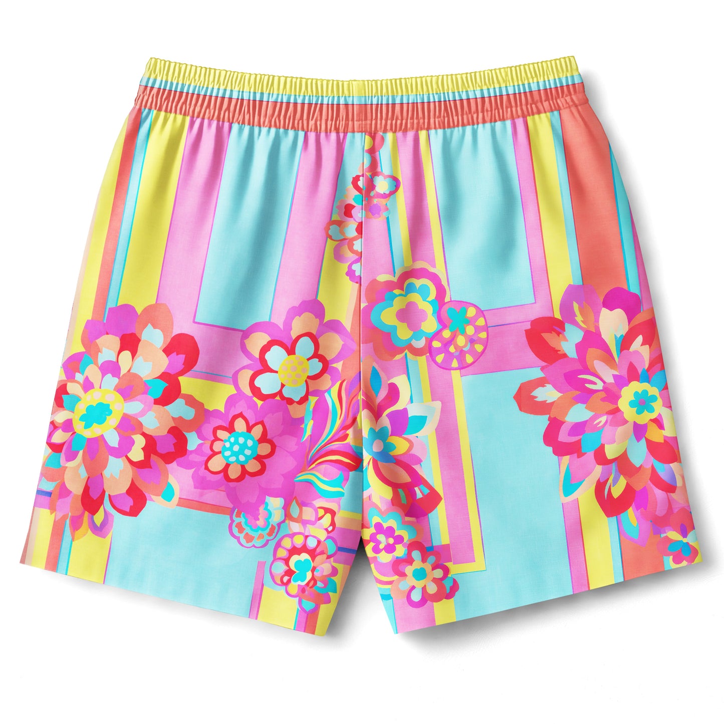 Retro Tropical Floral Hawaiian Shirt & Shorts Set