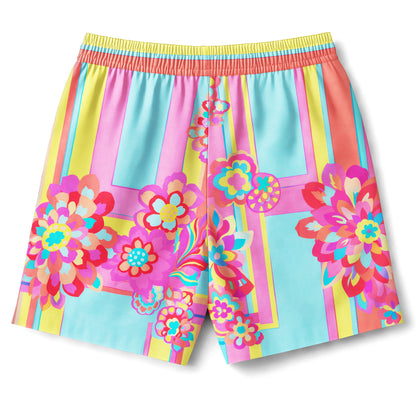 Retro Tropical Floral Hawaiian Shirt & Shorts Set
