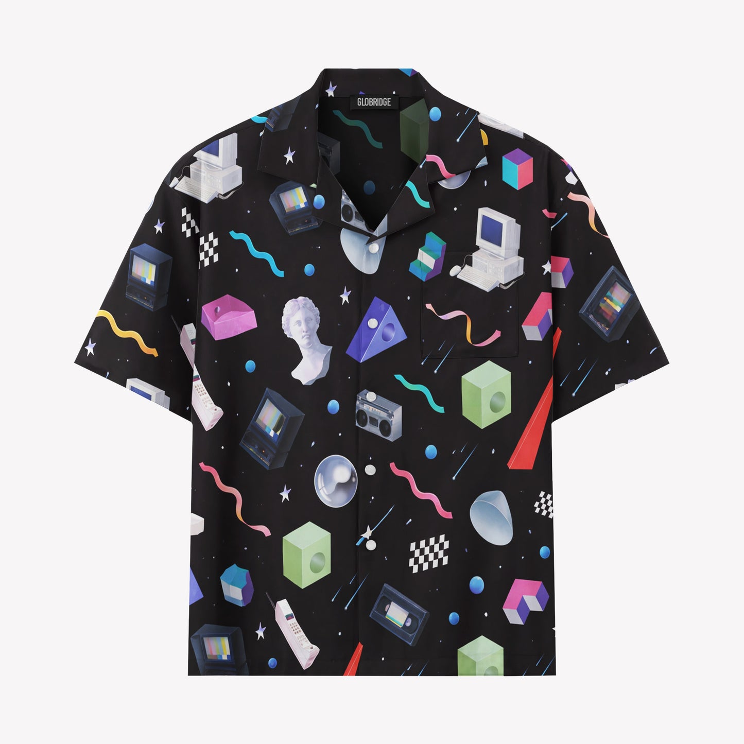 Retro Vaporwave Tech Universe Hawaiian Shirt
