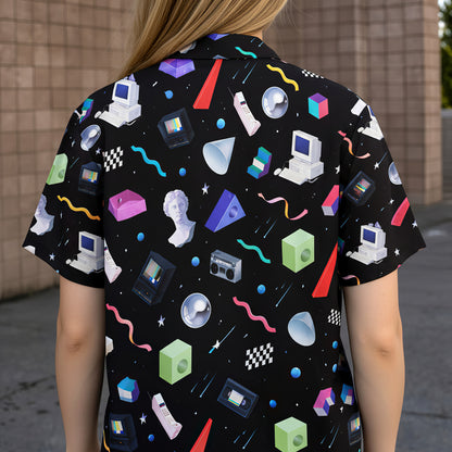 Retro Vaporwave Tech Universe Hawaiian Shirt