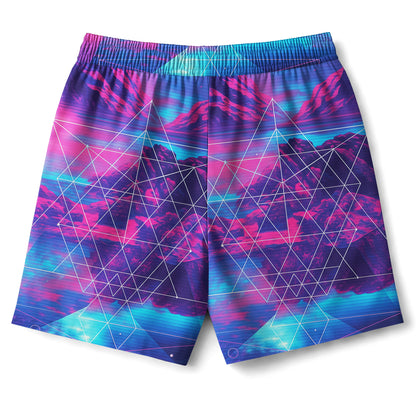 Retro Wave Mountain Shirts & Shorts Set