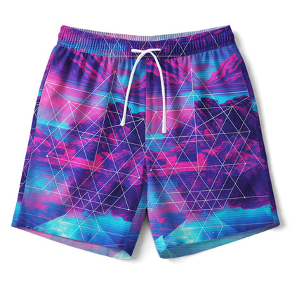 Retro Wave Mountain Shirts & Shorts Set