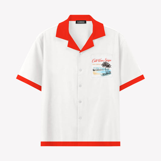 San Diego Cali Wave Stripe Hawaiian Shirt & Shorts Set