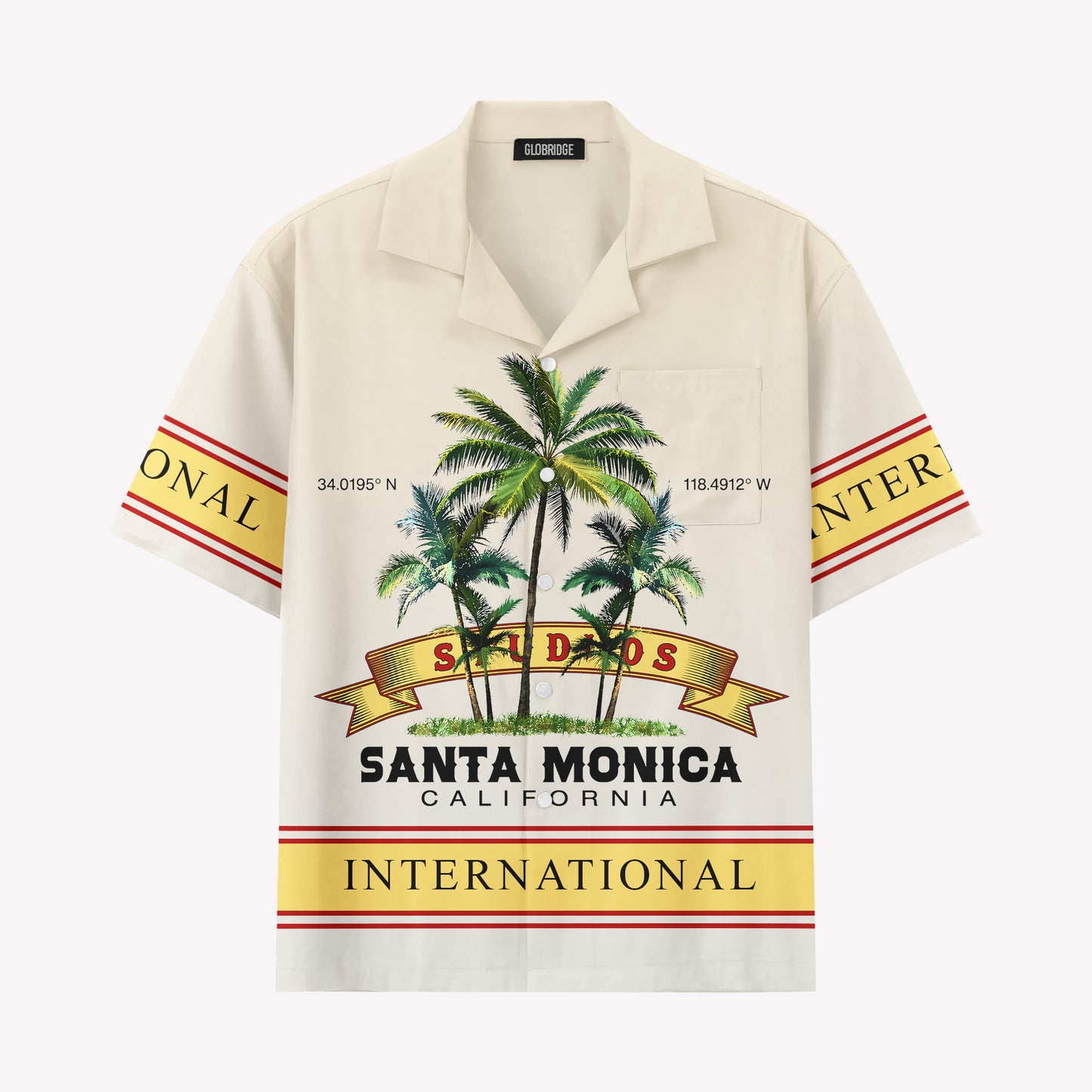 Santa Monica California Hawaiian Shirt & Shorts Set