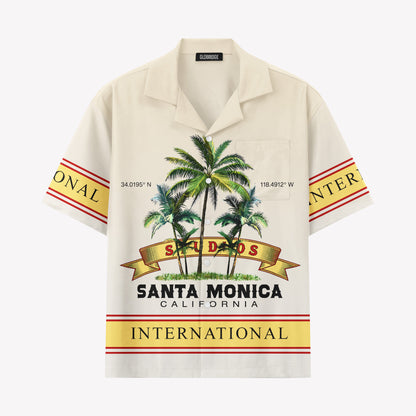 Santa Monica California Hawaiian Shirt & Shorts Set