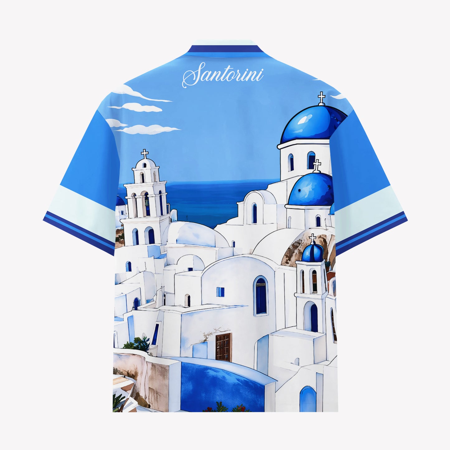 Santorini Greece Shirt & Shorts Set
