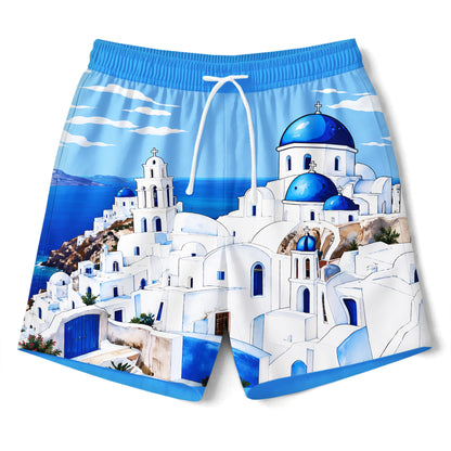 Santorini Greece Shirt & Shorts Set
