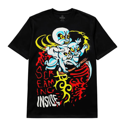 Screaming Inside Dark Graffiti Art Tee