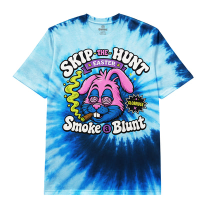 Skip The Hunt Easter Smoke A Blunt Tie Dye Tee