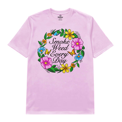 Smoke Weed Every Day Floral Graphic Tee