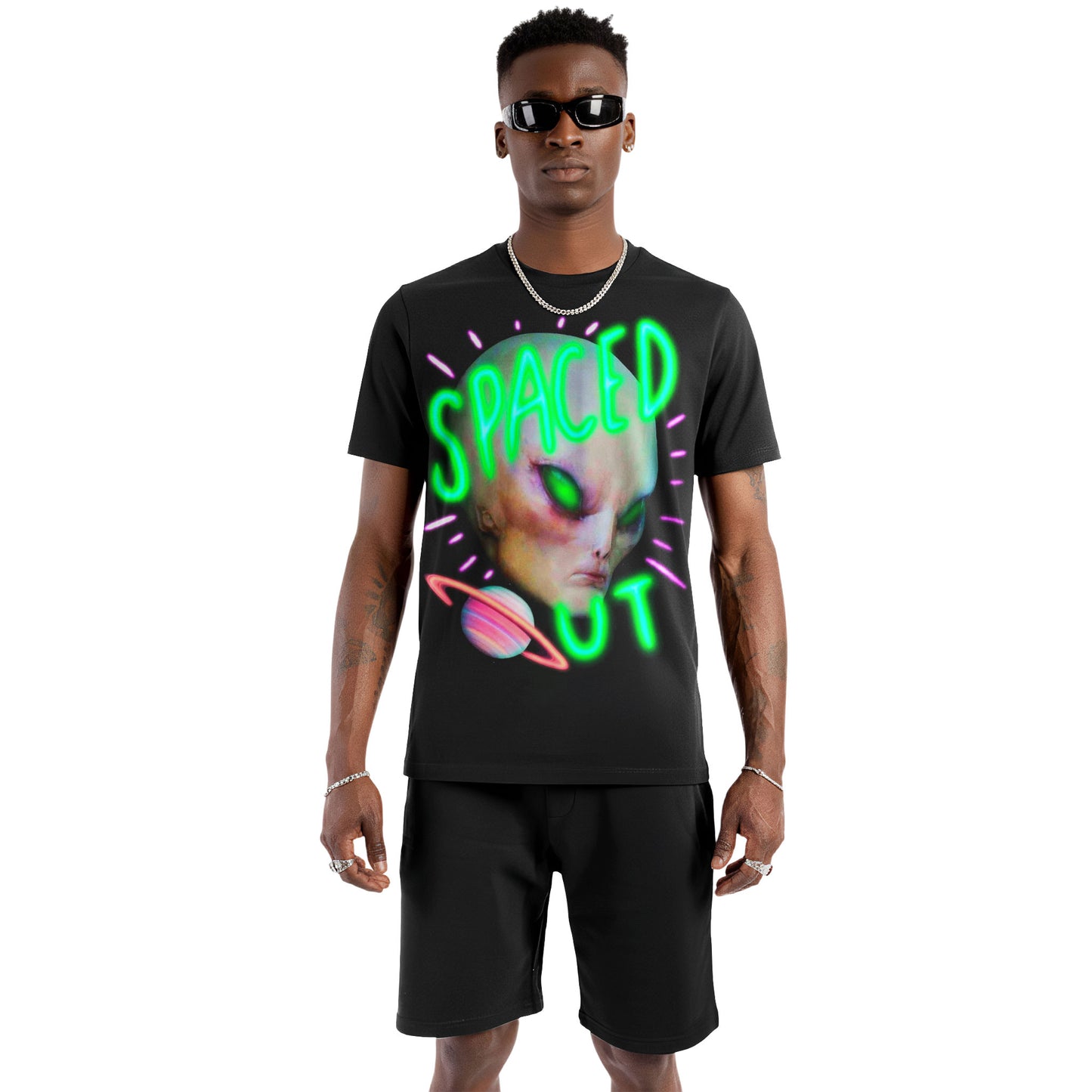 Spaced Out Neon Alien Tee