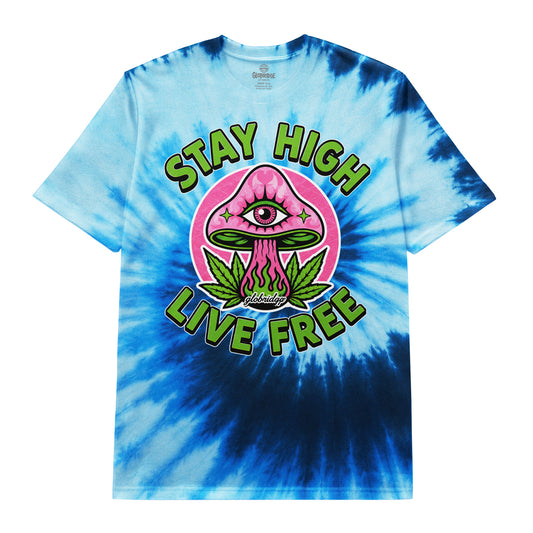 Stay High Live Free Tie Dye Tee