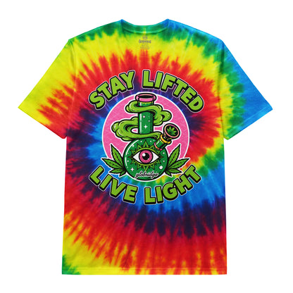 Stay Lifted Live Light Stoner Tie Dye Tee