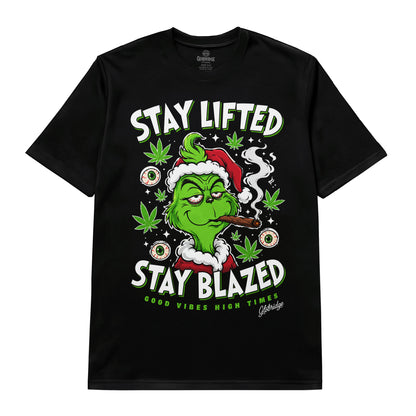 Stay Lifted Stay Blazed Grinch Black Tee