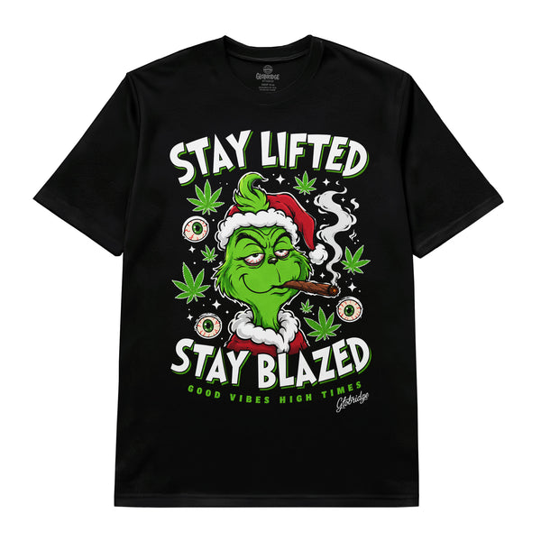 Stay Lifted Stay Blazed Grinch Black Tee