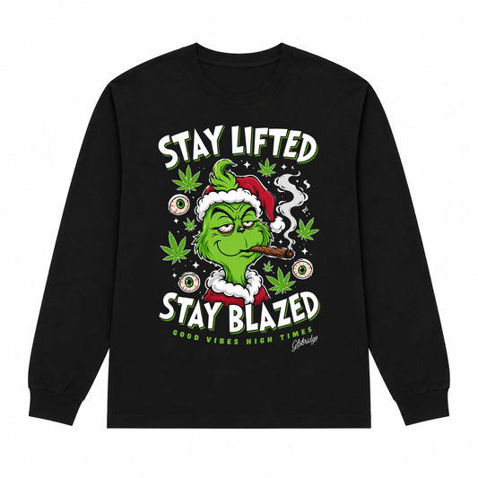 Stay Lifted Stay Blazed Grinch Long Sleeve Shirt