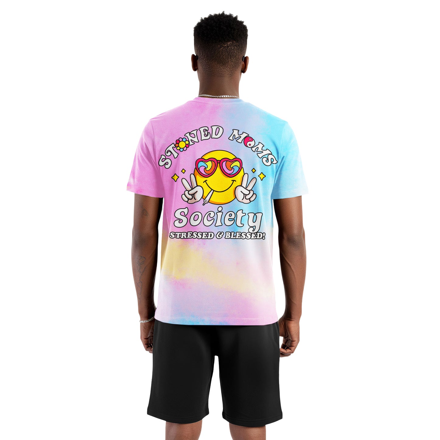 Stoned Moms Society Pastel Tie-Dye T-Shirt