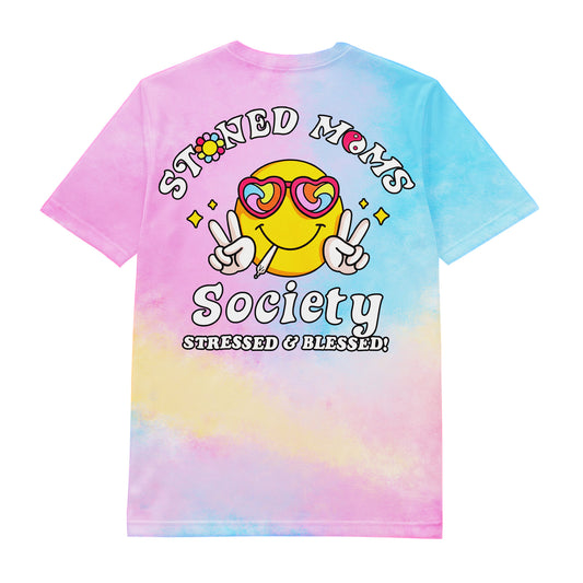 Stoned Moms Society Pastel Tie-Dye T-Shirt