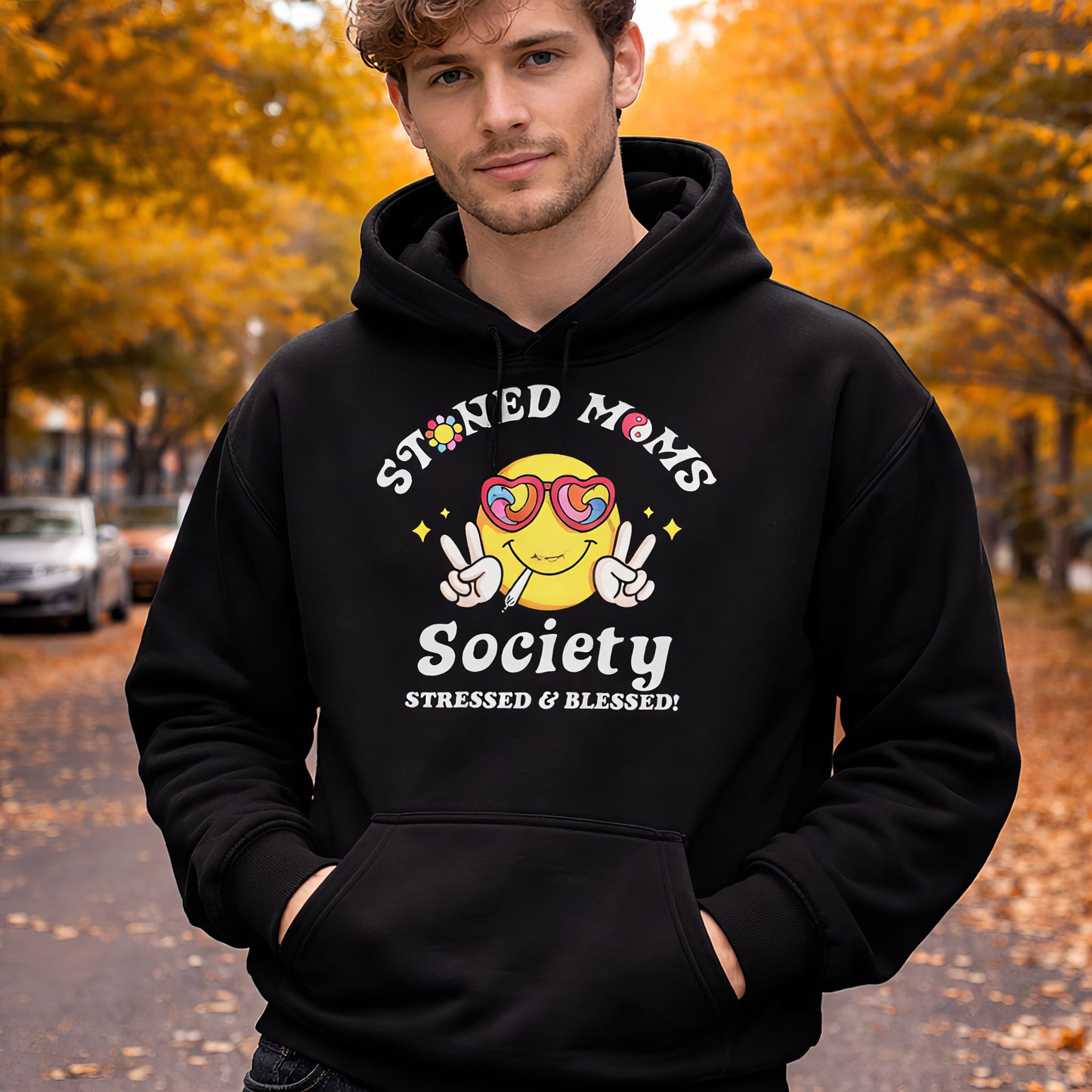 Stoned & Blessed Smiley Hoodie