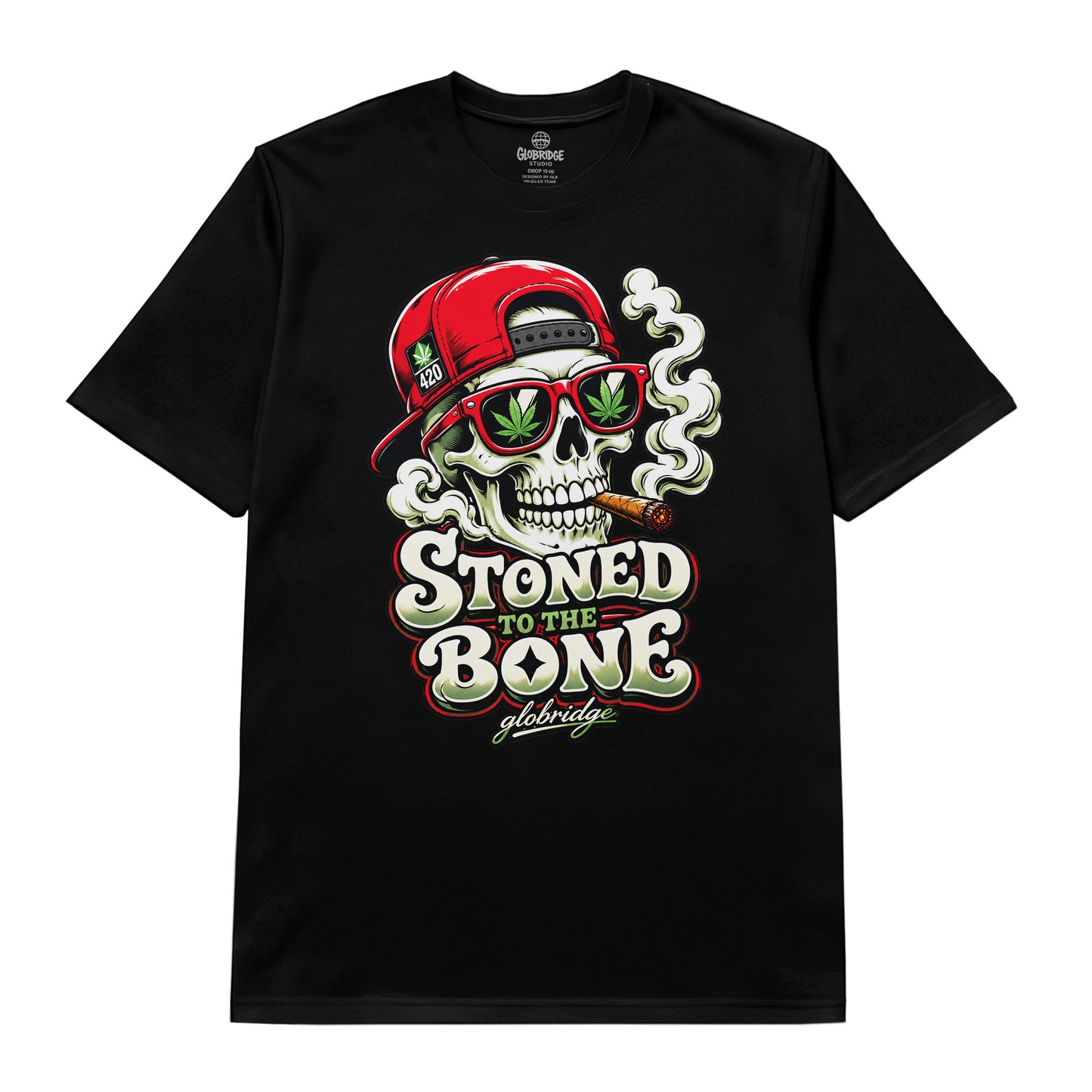 Stoned to the Bone Skull Graphic T-Shirt