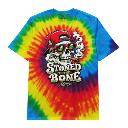 Stoned to the Bone Tie Dye Skull Tee