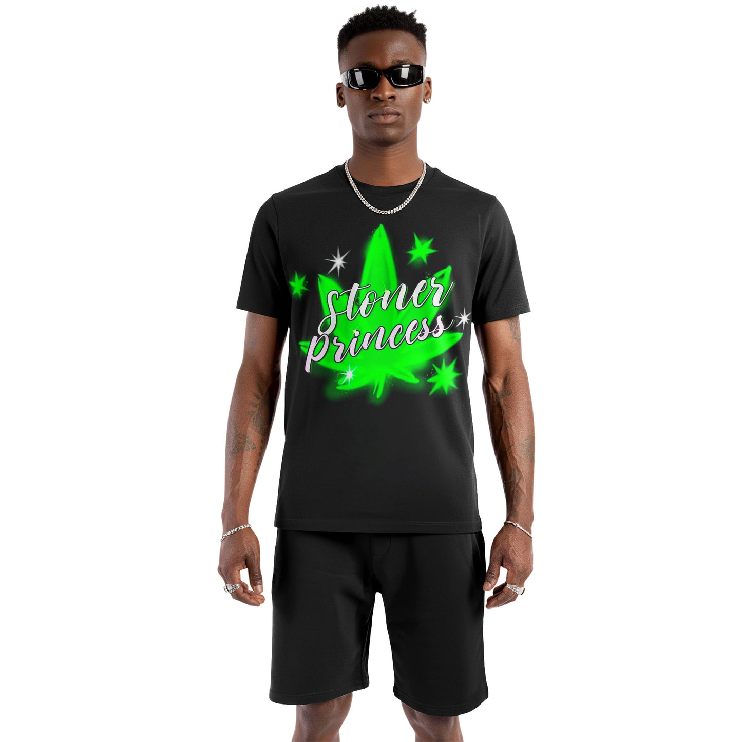 Stoner Princess Neon Leaf Tee